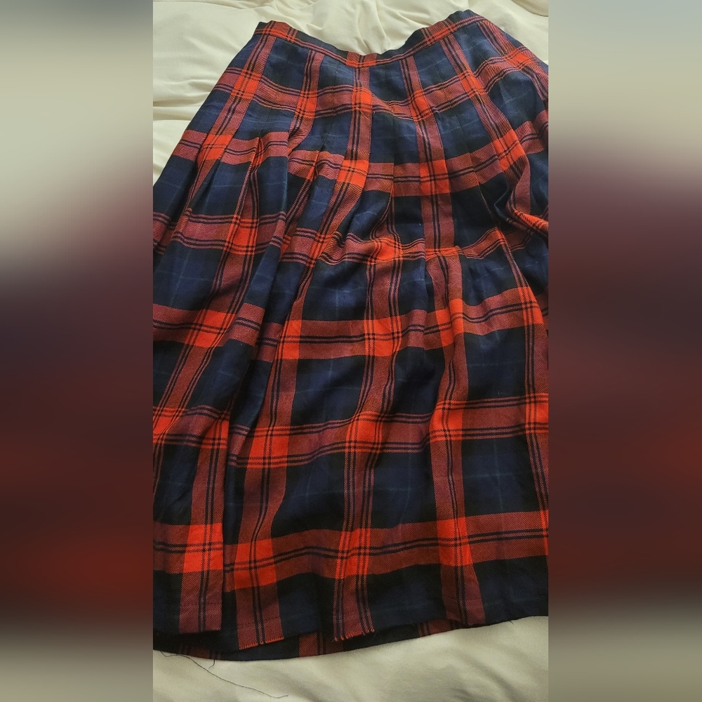 Plaid Red and Blue Women's Skirt